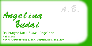 angelina budai business card